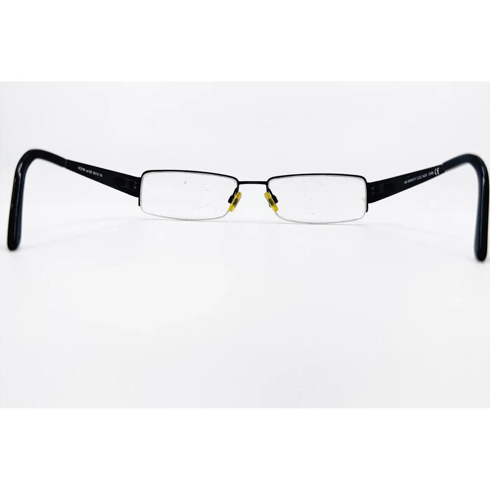 Kenneth Cole Eyeglasses Mens Black KC0186 Rectangular Half Rim 56-18-145